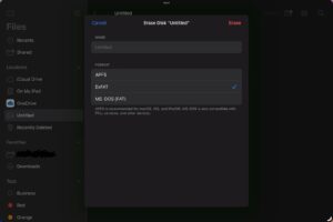 Formátovanie externých diskov v iPadOS 18