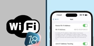 Rotácia Wi-Fi adresy v iOS 18