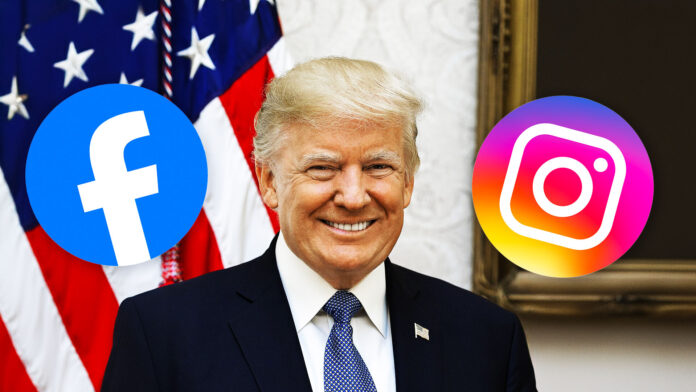 Donald Trump Facebook a Instagram