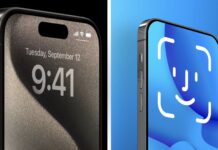 iPhone 16 Face ID pod displejom