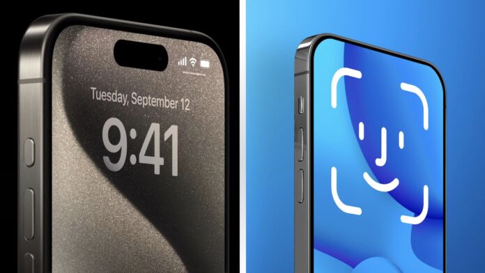 iPhone 16 Face ID pod displejom