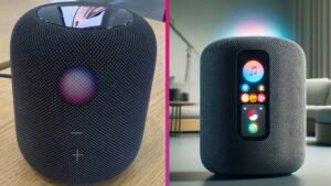 HomePod s displejom pod látkou