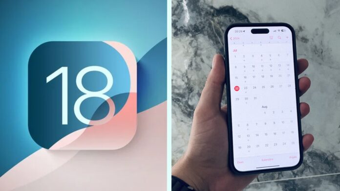 iOS 18 Kalendár