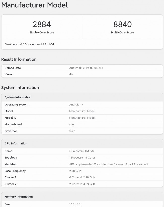 Qualcomm Snapdragon 8 Gen 4 výkon geekbench