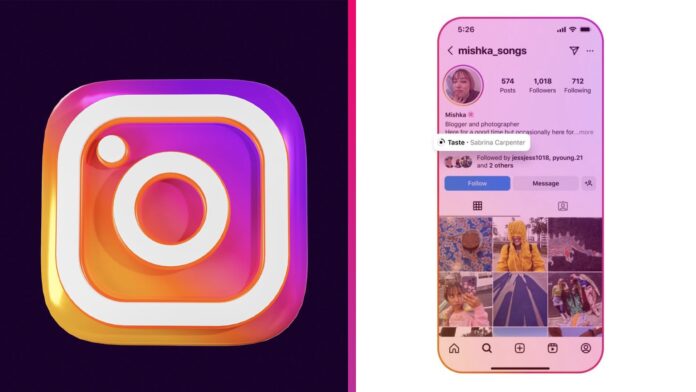 Instagram pesnička v profile