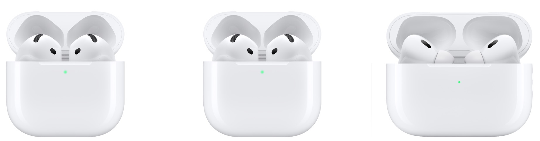 AirPods 4 vs AirPods 4 (ANC) vs AirPods Pro 2