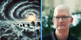 Hurikán Milton na Floride a Tim Cook