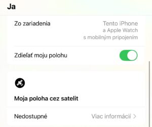 Zdieľanie polohy vo Find My