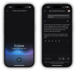 Gemini aplikácia pre iOS