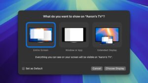 AirPlay v macOS Sequoia 15.2