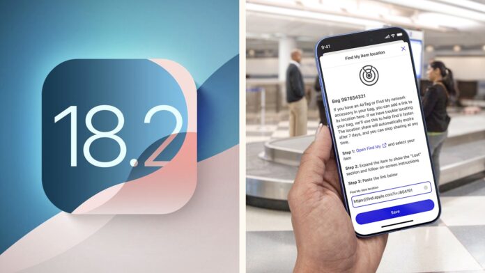 iOS 18.2 sledovanie stratenej batožiny