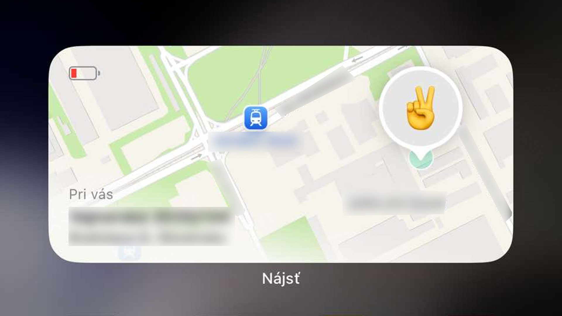 AirTag nájsť widget