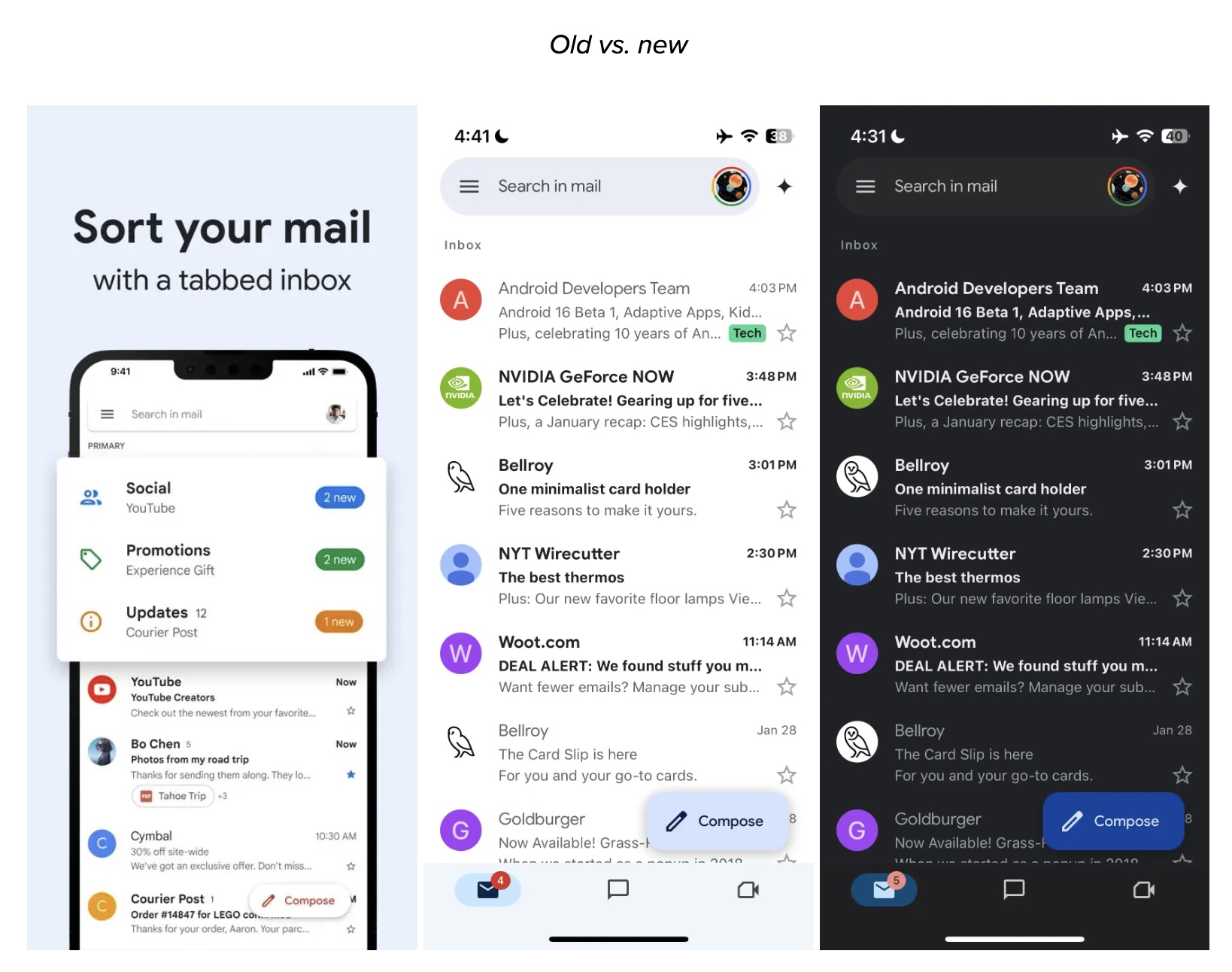 Gmail iphone nový dizajn