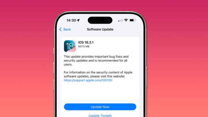 iOS 18.3.1