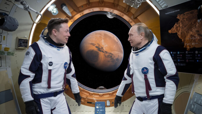Elon Musk vladimír putin mars