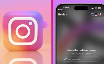 Instagram videá Reels na prístupový kód