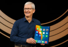 Tim Cook skladací iPhone