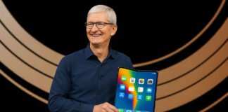 Tim Cook skladací iPhone