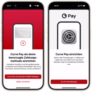 Curve Apple Pay na iPhone