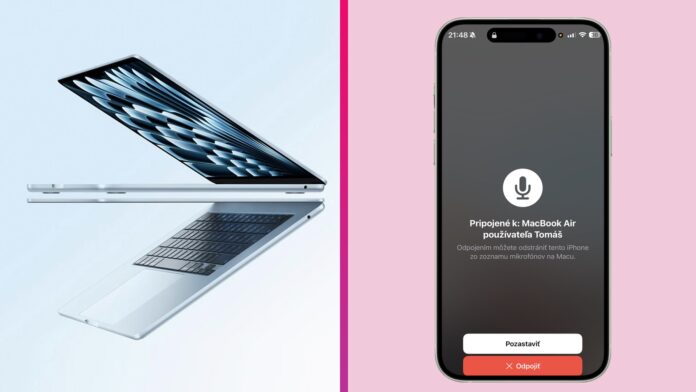 Používanie iPhonu ako mikrofónu pre Mac