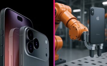 Robotická ruka na výrobu iPhonov