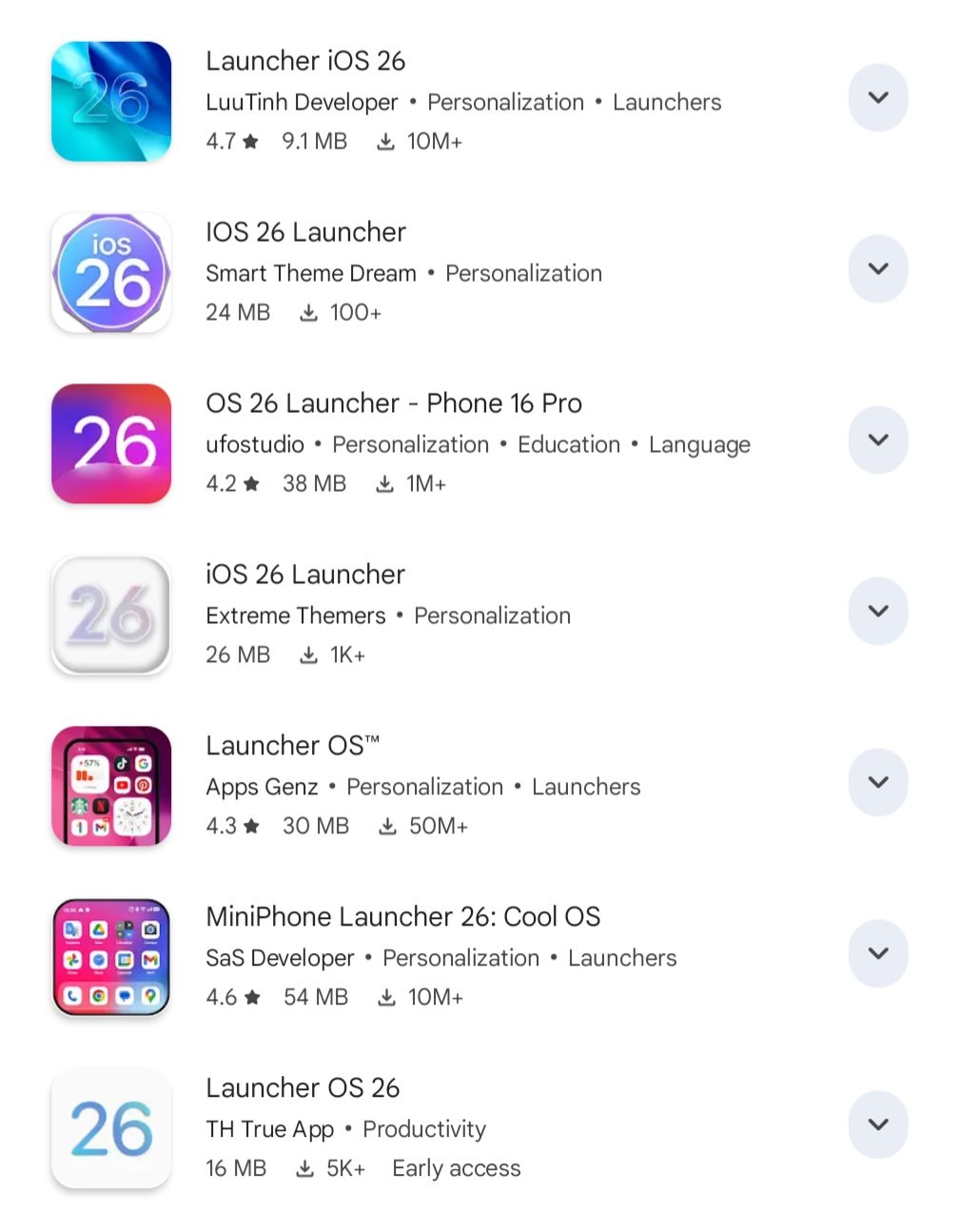 iOS 26 Launcher