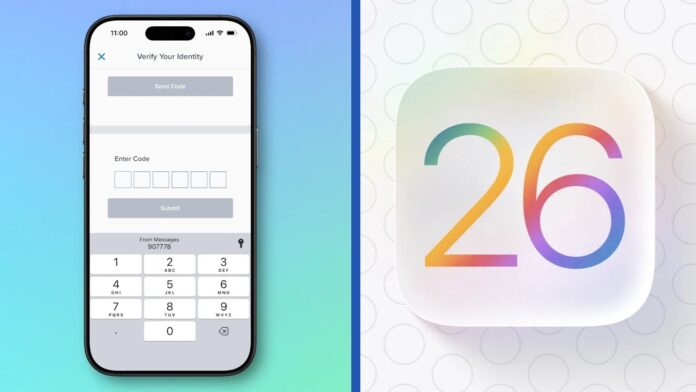 iOS 26 vyplňovanie kódov