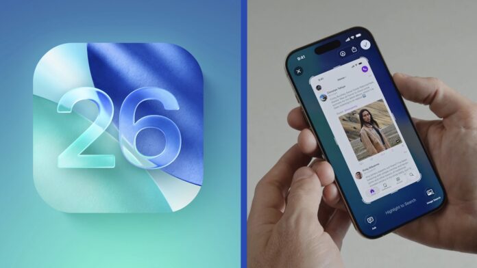 iOS 26 snímky obrazovky
