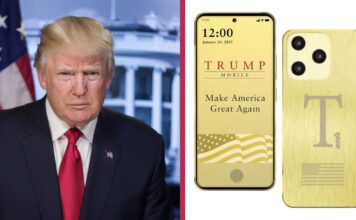 Donald Trump smartfón T1
