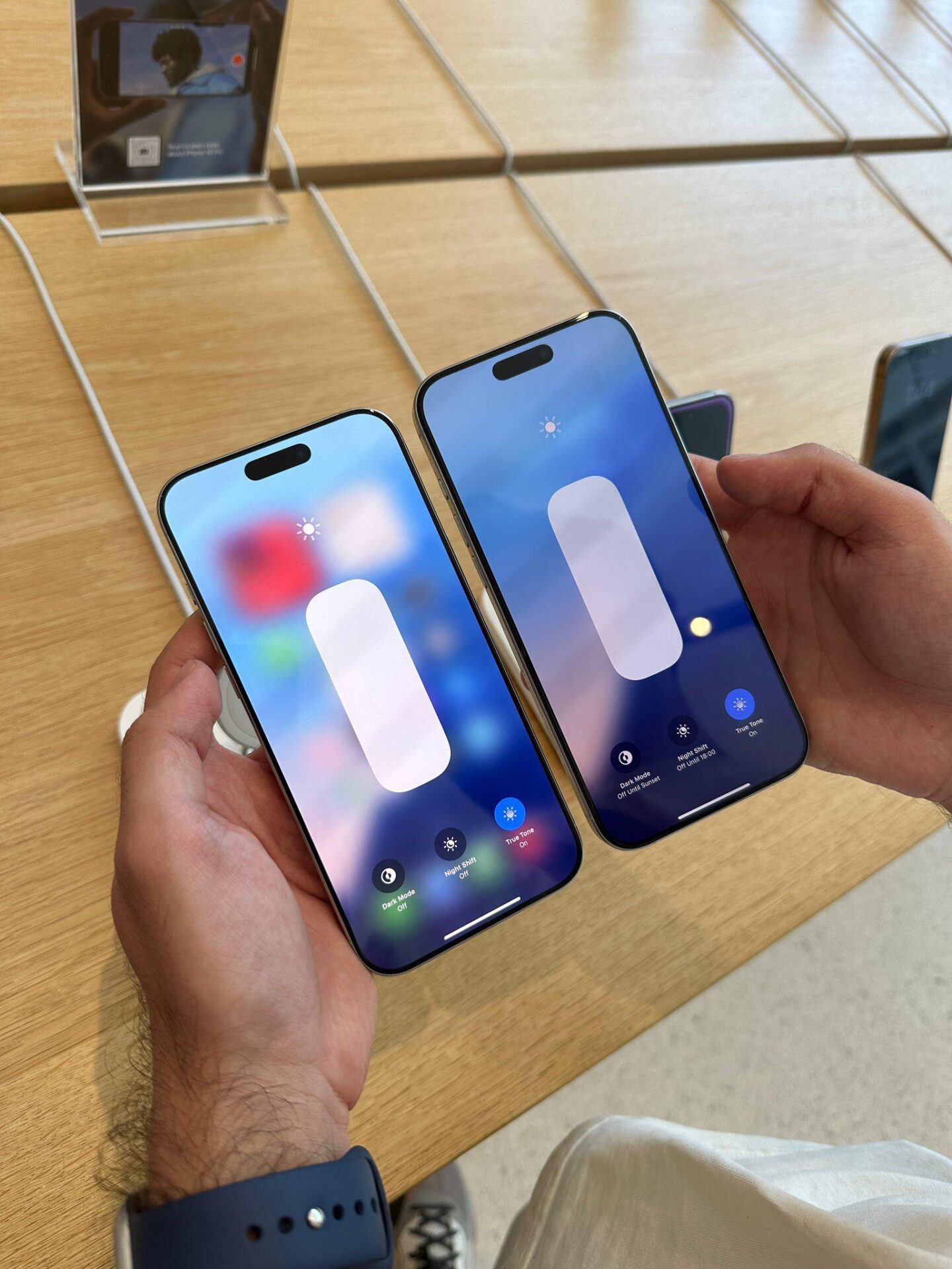 iPhone displej