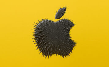 Apple logo magnet