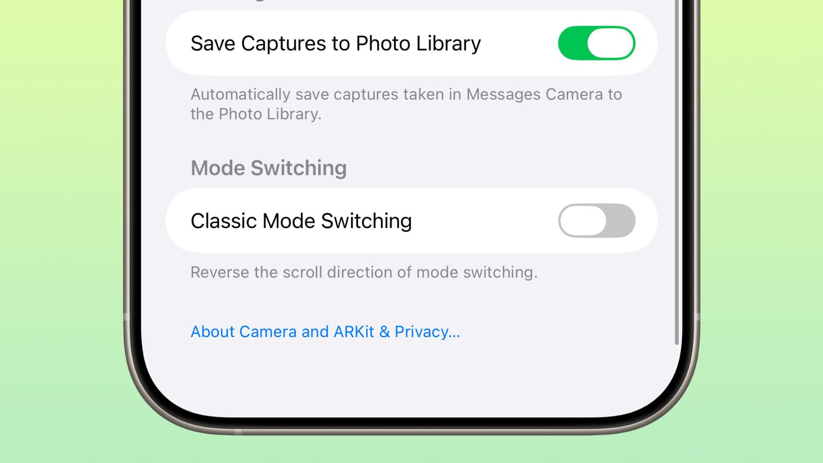 ios 26 fotoaparát