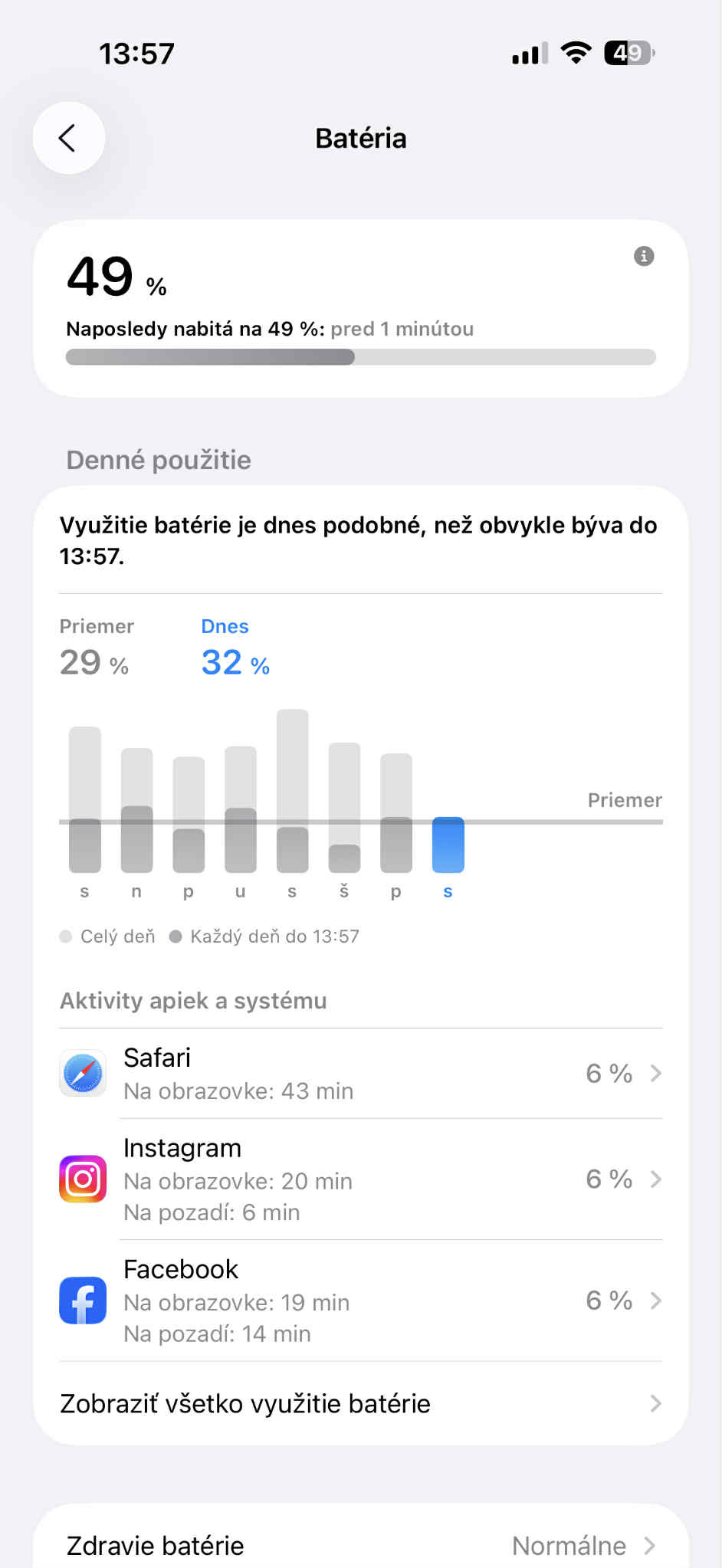 iOS 26 batéria