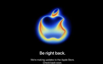 Vypnutý Apple Store