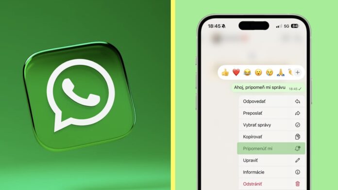 WhatsApp pripomenutie správy
