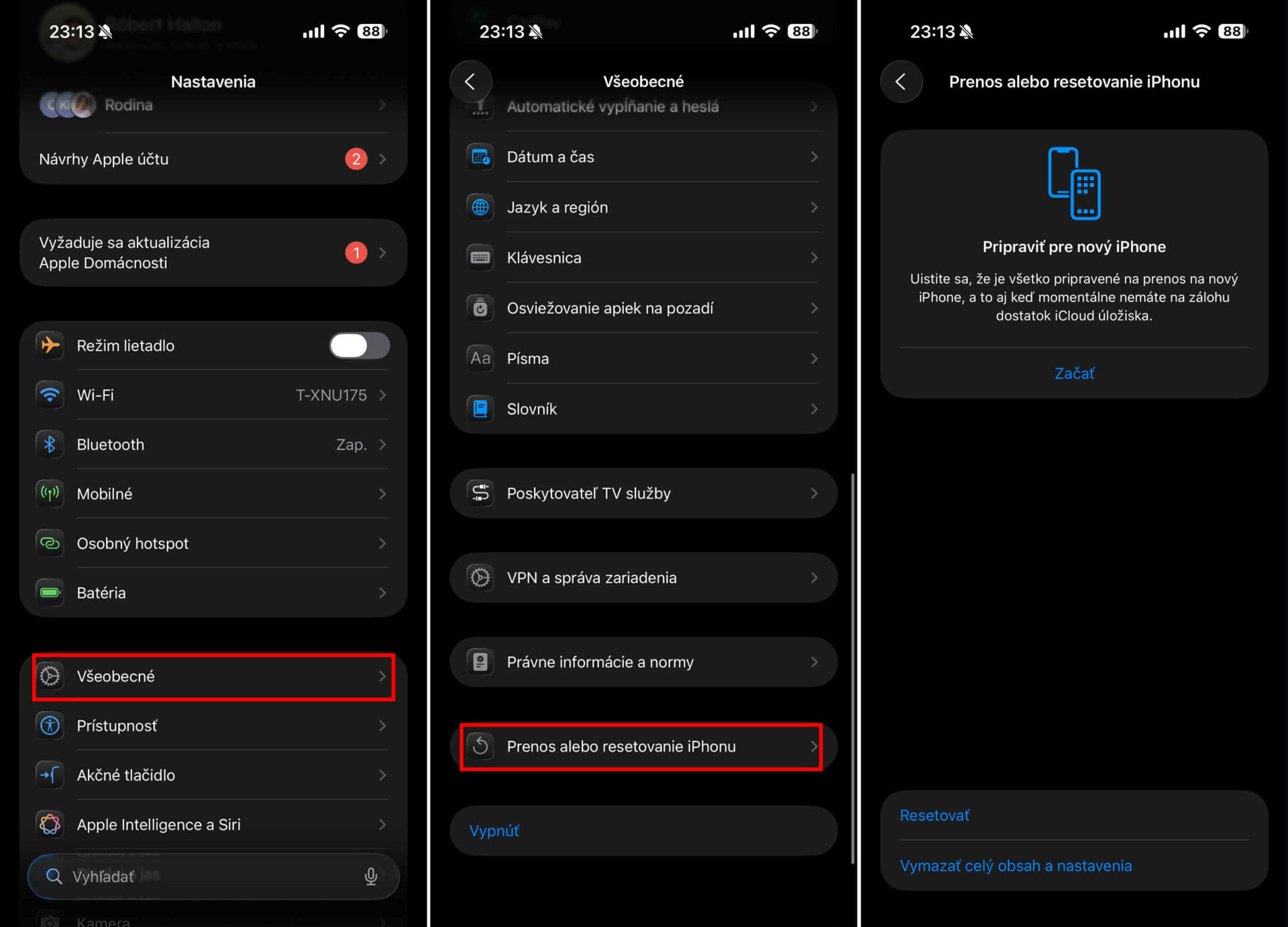 Problém s Wi-Fi iPhone