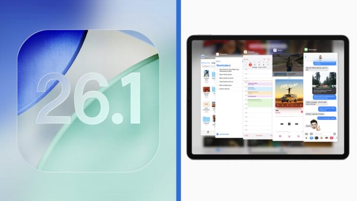 iPadOS 26.1 Slide Over