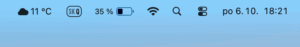 macOS tahoe lišta hlavného menu