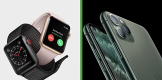 Apple Watch Series 3 a iPhone 11 Pro