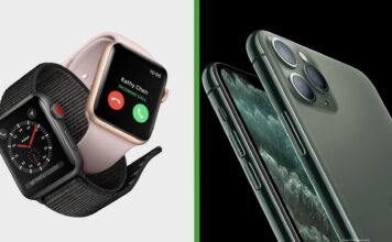Apple Watch Series 3 a iPhone 11 Pro