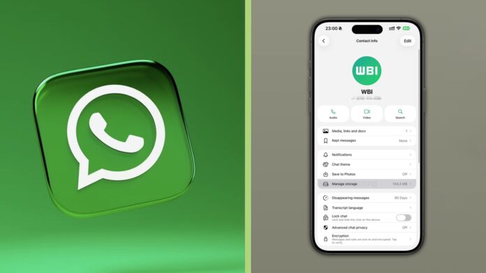 WhatsApp spravovanie úložiska konverzácií