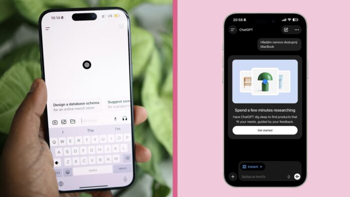 ChatGPT nákupné vyhľadávanie