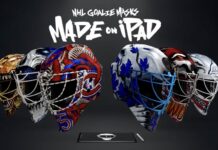 NHL masky vytvorené na iPade