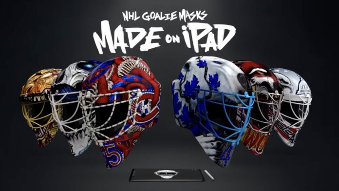NHL masky vytvorené na iPade