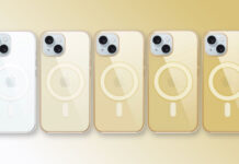 Žltnúci kryt iPhone