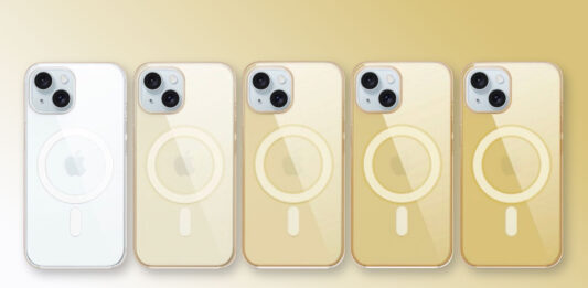 Žltnúci kryt iPhone