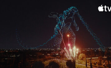 3 000 dronov a nový svetový rekord: Apple TV+ ovládol oblohu nad Hollywoodom drony rekord godzila