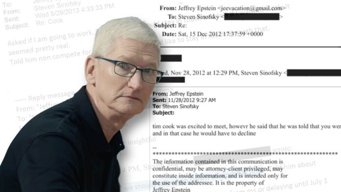 Tim Cook Jeffry Epstein