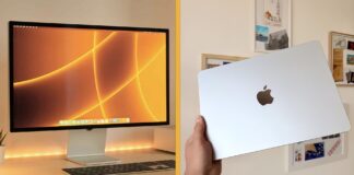 Apple Studio Display a MacBook Air