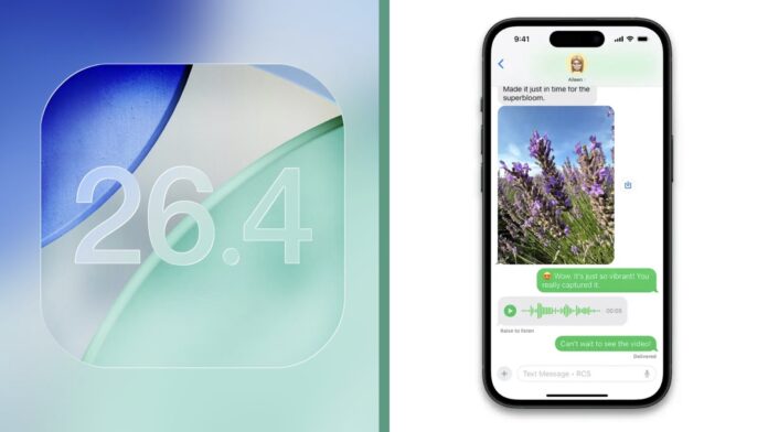 iOS 26.4 RCS správy